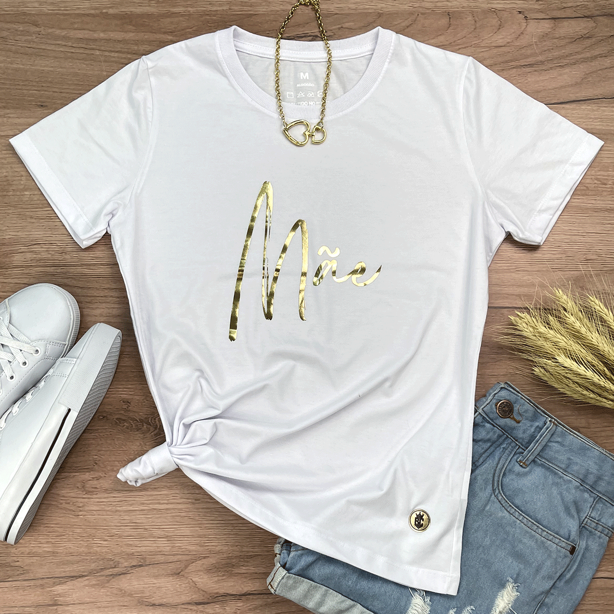 Camiseta Feminina Branca Mãe