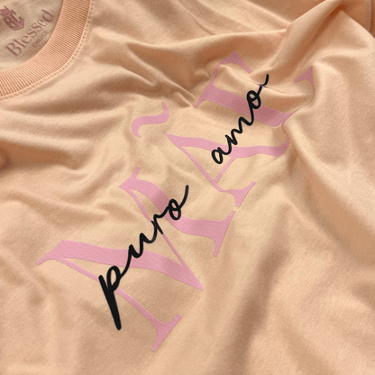 Camiseta Feminina Salmão Mãe Puro Amor