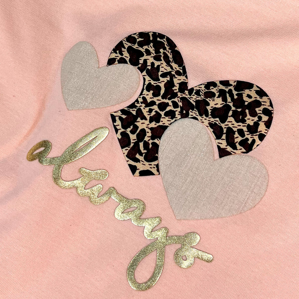 Camiseta Feminina Salmão Aplique Always